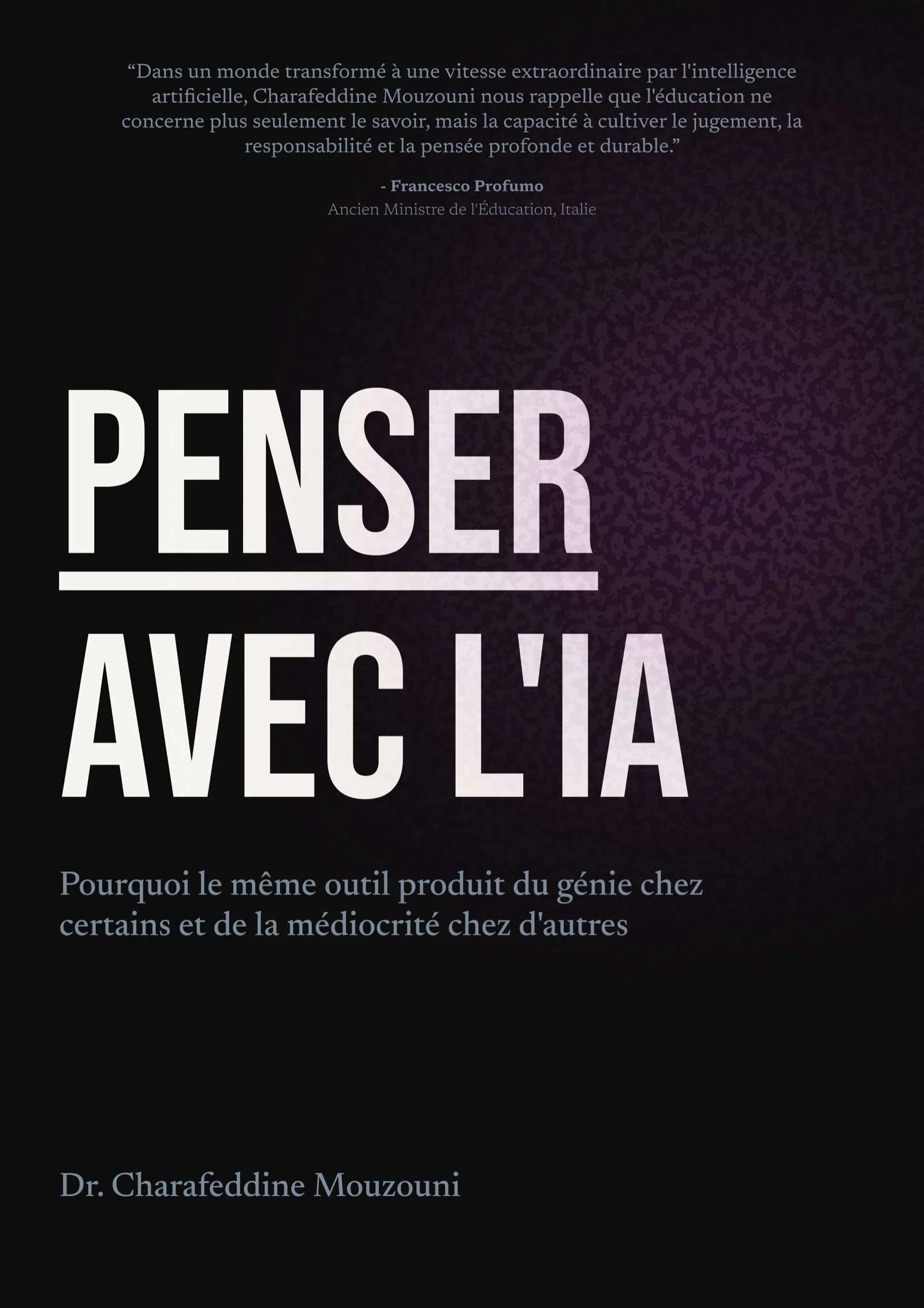 Penser avec l'IA, couverture du livre du Dr. Charafeddine Mouzouni